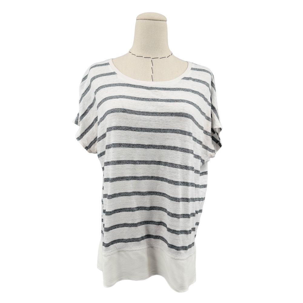 CAbi Lifeboat #762 Striped Dolman Sleeve Tshirt Crew Neck Womens Top Size Small